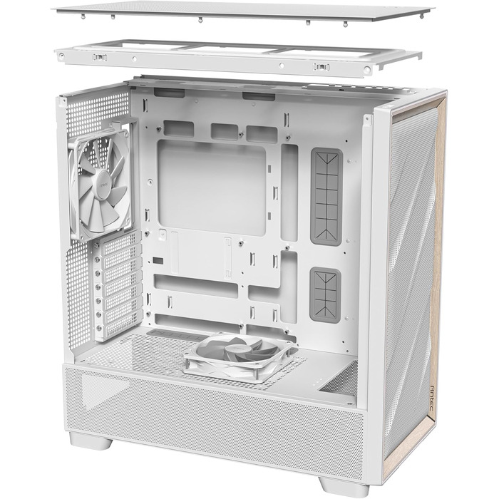 Корпус для ПК Antec Flux Midi Tower, чорний/білий, Gaming Case
