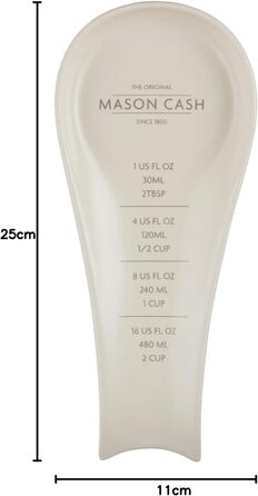 Mason Cash Innovative Kitchen Spoon Rest, Ceramic, 11 x 25 x 3 cm, 2008.190, Beige