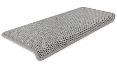 Ступінчасті килимки для сходів Kettelservice-Metzker Ґетеборґ, сірі, прямокутні, набір 15 шт.