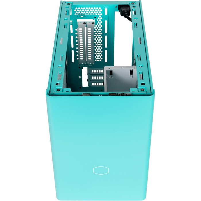 Корпус Mini-ITX Cooler Master MasterBox NR200P Caribbean Blue з загартованим склом, вертикальним кріпленням GPU та покращеною вентиляцією