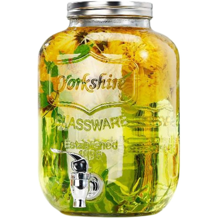 Drink Dispensers for Parties, Leakproof Beverage Dispenser Spigot, Food Grade, Transparent, Iced Beverage Jugs, Party Hosting Accessories for Lemon, Sangria, and Drinks
