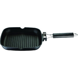 Сковорода-гриль Bergner Asador 24x24 см, литий алюміній, чорна