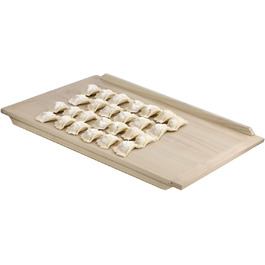 KADAX Cutting Board, Wooden Cutting Board made of High-Quality Poplar Wood, Dough Board with Edge Strips, Traditional Cutting Board for Noodles, Cakes, Dumplings (Double-Sided, 60x80cm)
