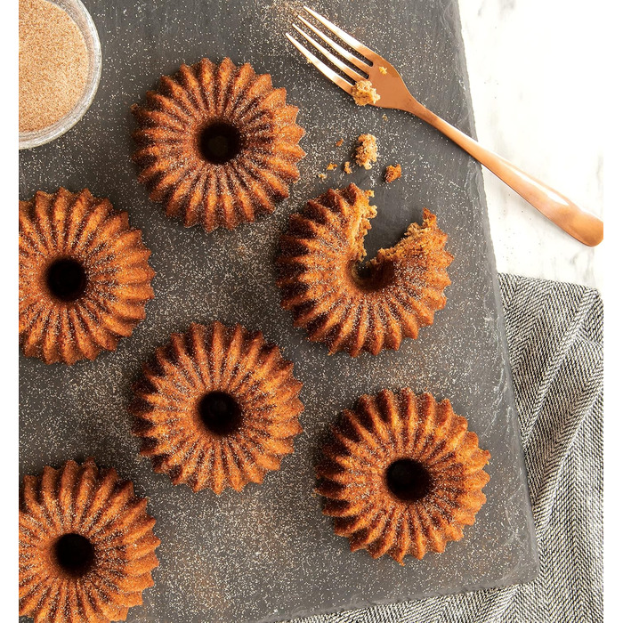 Форма для випічки Bundtlette Pan Nordic Ware, алюміній, золотий, 38 x 22.2 см