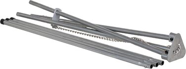 Adjustable-height tripod grill stand including chains, height: 1.40 m, rust-resistant galvanized steel - Without grill grate