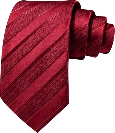 Комплект краваток Barry.Wang: краватка, кишеньковий хустинка та запонки (бордовий) для ділових зустрічей та святкування весілля