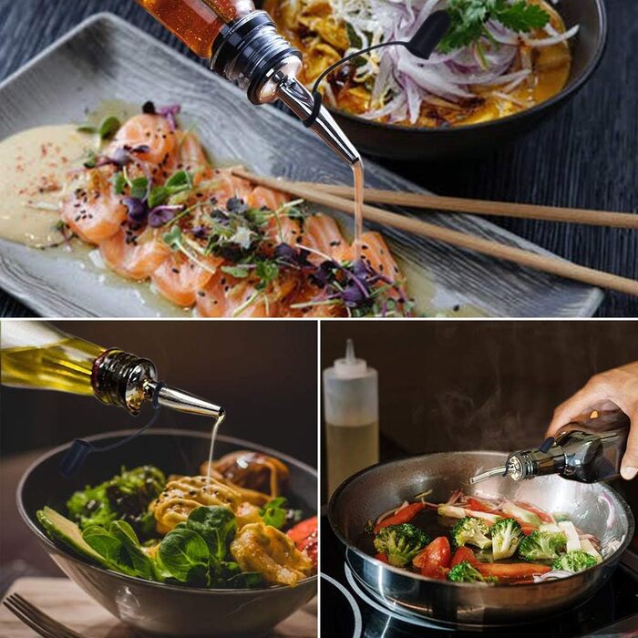 Набір виливників для пляшок BALTRE (6 шт.) з 6 адаптерами - для олії, вина, оцту, кави, сиропу