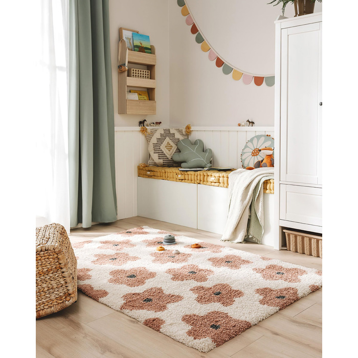 Дитячий килим Benuta Lytte Gobi Рожевий 80x150 см, прямокутний, з дитячим малюнком, штучне волокно, скандинавський стиль