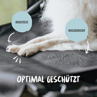 Захист для багажника автомобіля від бруду та подряпин для собак Rudelkönig - Водовідштовхувальна та зносостійка підстилка з кишенею - Універсальний килимок для багажника для собак (Чорний, Базовий)