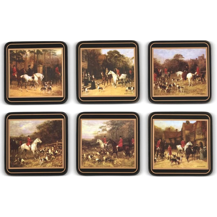 Tally Ho Coasters, 6 Pieces (m)