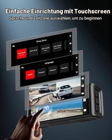 Автомобільний відеореєстратор REDTIGER 4K STARVIS 2 з передньою та задньою камерами, CPL-фільтром, 3.18