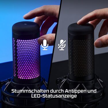 Мікрофон HyperX QuadCast S RGB USB з поп-фільтром для PC, PS4, Mac, Streaming, Gaming, Twitch, YouTube, Discord