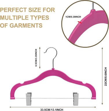 Набір вішалок для одягу Rose 10 (рожевий, 10 шт.) - спідниці, штани, блузи, сорочки, жакети