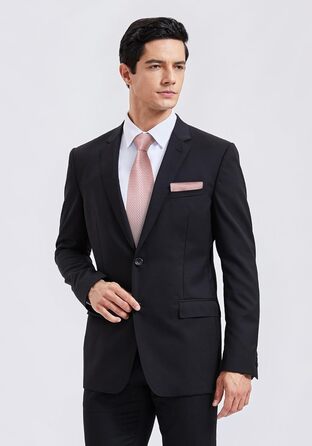 Краватка та нагрудна хустинка Enlision: класичний комплект для весілля та ділових зустрічей (рожевий)