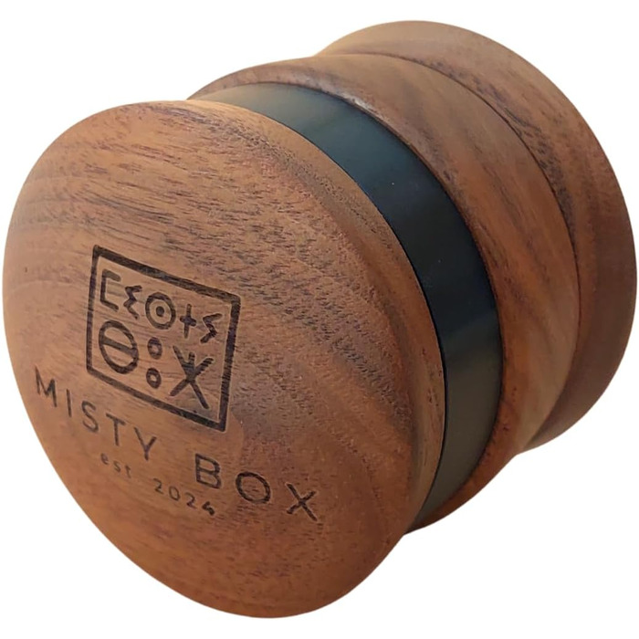 Misty Box – Преміум гріндер-крашер з дерева, 4-частинний, 67 мм, довговічний дерев'яний подрібнювач, ідеальний для подарунка