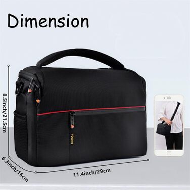 Чохол для фотоапарата FOSOTO SLR, чорний, водонепроникний, L