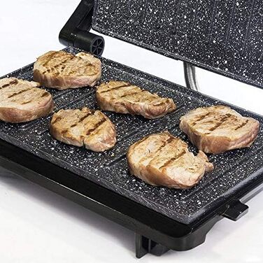 Cecotec Rock'nGrill Dark 1000 Electric Grill with Stone Coating - PTFE & PFOA Free - 750W