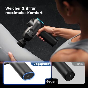 Bob & Brad C2 Deep Tissue Massage Gun - Muscle Massager with 5 Speed Settings & 5 Attachments for Home, Office, Workout, Recovery & Pain Relief - Black