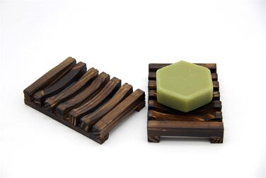 Набір мильниць з бамбука WeddHuis - 2 шт., ручної роботи, для ванної кімнати