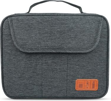 Органайзер для кабелів - сумка-органайзер для подорожей, аксесуари для електроніки, кейс для кабелів (28.5 x 23 x 6 см, чорний)