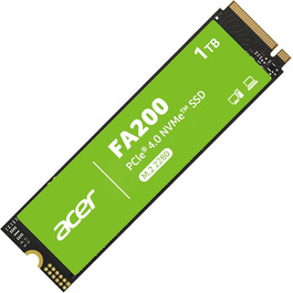 SSD Acer FA200 1TB PCIe 4.0 NVMe - Швидкий накопичувач для ПК, ноутбука, PS5 (Gen4)