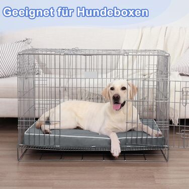 Ортопедичне ліжко для собак KSIIA, великі породи, 104x68x8 см, знімний килимок, легко миється, сірий колір