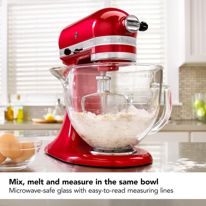 Скляна чаша KitchenAid KSM5GB з мірними позначками для міксера