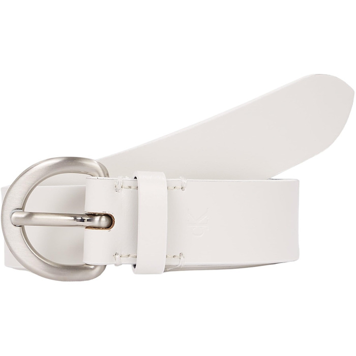 Ремінь жіночий Calvin Klein Classic з пряжкою, шкіра, 95 см, сірий (Vapor White)