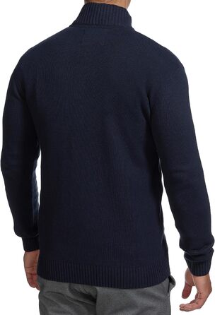 Чоловічий кардиган Indicode INLut з коміром-стійкою та блискавкою | Тонкий в'язаний кардиган для чоловіків XL, темно-синій