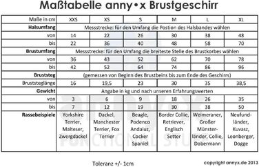 Шлейка для собак Anny-X Brustgeschirr Fun schwarz, чорна, розмір S, 9-18 кг