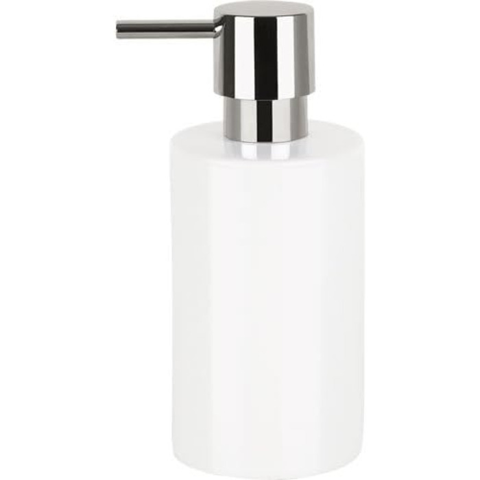 Дозатор мила Spirella | Керамічний, 300 мл, білий | Надійний та довговічний | Без помпи