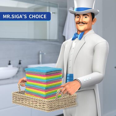 Універсальні серветки з мікрофібри MR.SIGA для прибирання, набір 50 шт, 30 x 30 см