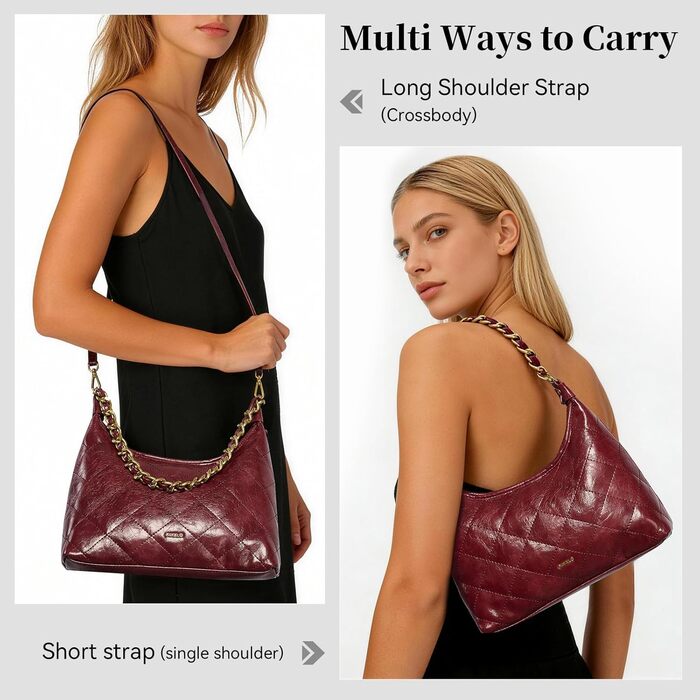Сумка жіноча через плече крос-боді, PU шкіра, Burgundy Red. Міні-сумка Hobo ретро стилю для побачень, вечірок, прогулянок