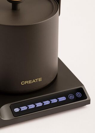 CREATE Electric Kettle 0.5L White - Keep Warm, Safety System, Thermostat, Digital Display, Temperature Indicator, 880W