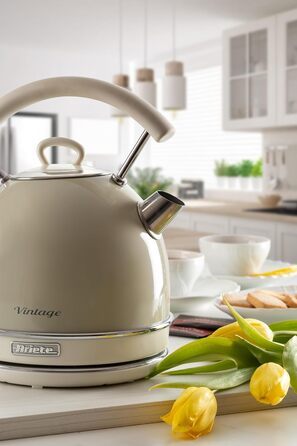 Ariete Vintage Electric Kettle - 1.7L, 2000W - Green/Beige