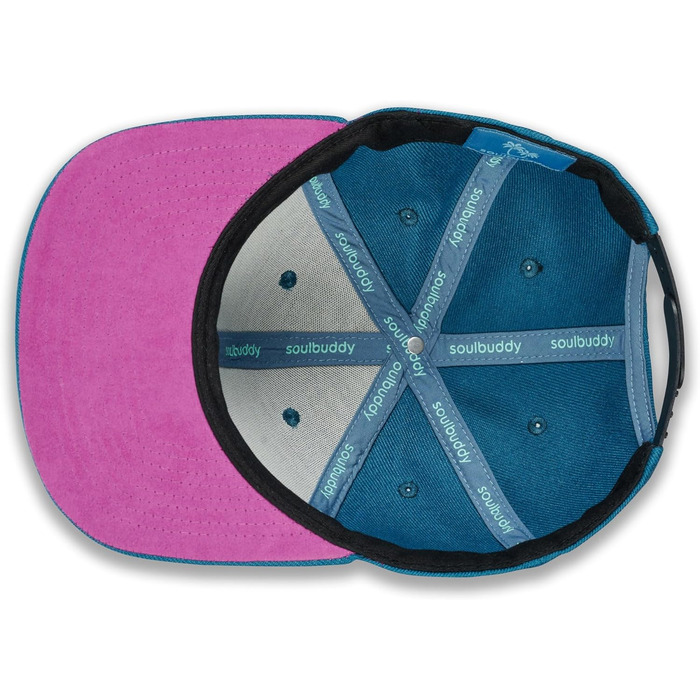 Soulbuddy Snapback кепка для чоловіків та жінок - унісекс стильна кепка для повсякденного носіння та відпочинку - бейсболка Must-Have - універсальний розмір (Petrol-Lila)