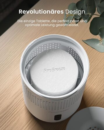 Зволожувач повітря Pro Breeze Osmo - безшумний, з можливістю поповнення. Ідеально підходить для дому, спальні, шафи, авто. Міні-зволожувач повітря без живлення, таблетка 700г (до 100 днів). Таблетка для поповнення