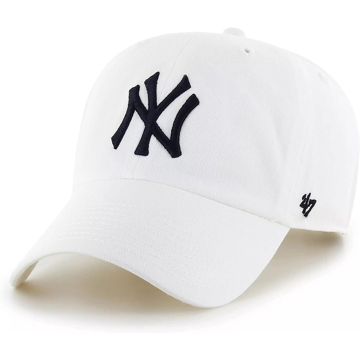 Кепка бейсболка New York Yankees Clean Up MLB, регульована, біло-темно-синя
