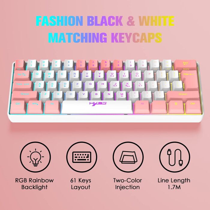 Ігрова комбо клавіатура та миша XINMENG з RGB підсвічуванням, мишка з 3600 DPI, Panda серія, для PS4/Windows/PC/Mac/Laptop