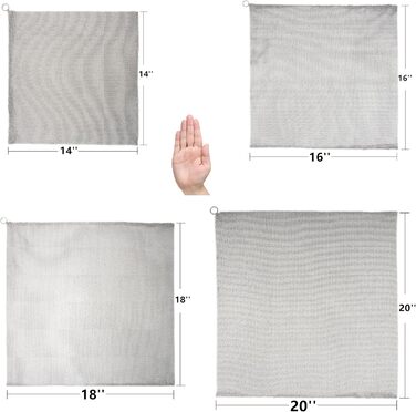 Cast Iron Cleaner Improved Small Circle, 3.8 mm, 18''x18'' Stainless Steel 316L Chain Mail Scrubber Pad for Household Pans, Frying Pans, Waffle Irons, and Glassware