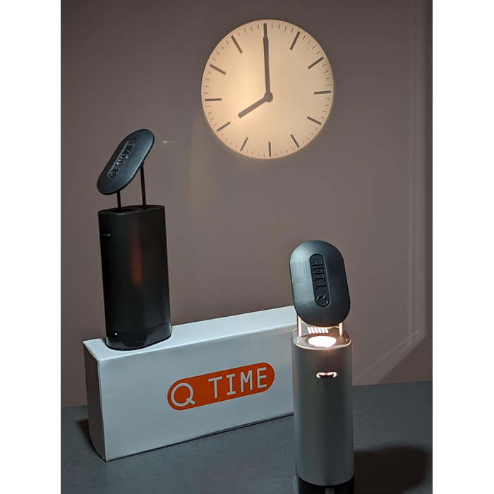 QTime LED проекційний годинник, чорний, енергоефективний