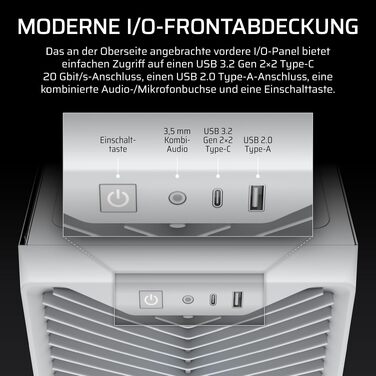 Корпус для ПК Corsair 3200D RS ARGB Mid-Tower ATX, білий