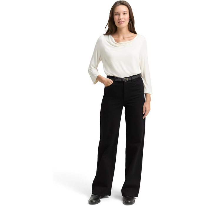 Джинси жіночі широкі Tom Tailor TTMADINA (27W 30L, чорний денім)