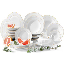 Обідній сервіс на 6 осіб, порцеляна Maria Teresa Konsimo, 12/44 елементи