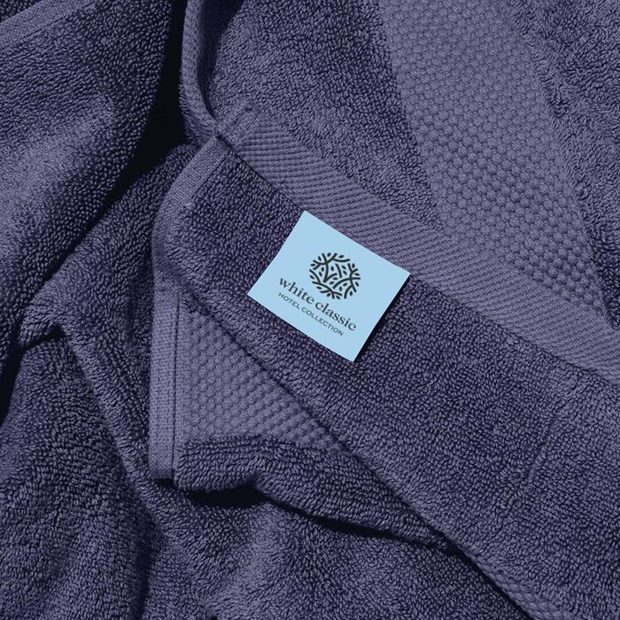 Набір розкішних рушників для ванної White Classic, 8 предметів, 100% турецька бавовна, темно-синій (Marineblau), висока поглинальна здатність, 700 г/м²