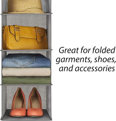 Організатор для шафи Whitmor, полиці, сірий, 5 секцій, поліестер