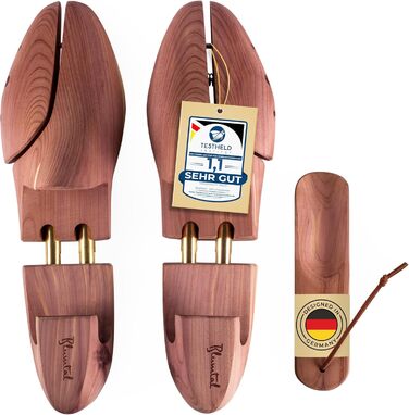 Blumtal TESTSIEGER Premium Shoe Stretcher Cedar Wood - Shoe Stretcher for Men and Women incl. Shoehorn - Shoe Expander ergonomic - Shoe Widener - Shoe Stretcher nurturing and odor-absorbing - Sizes 38-47