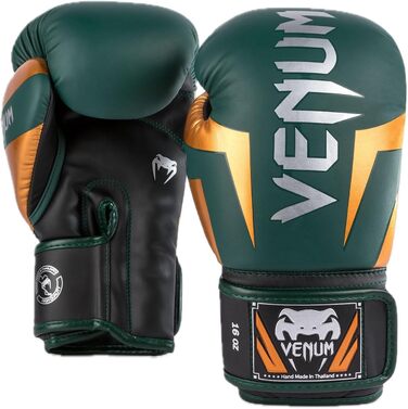 Боксерські рукавички Venum Elite (зелений/бронзовий/срібний, 10 Oz)