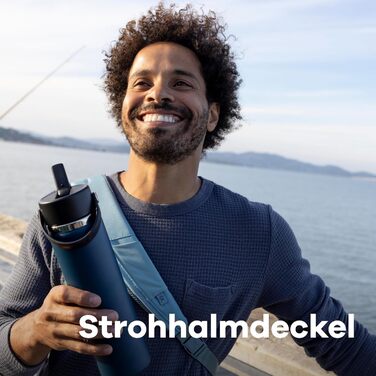 Hydro Flask - 946 ml (32 oz) Water Bottle - Vacuum-Insulated Stainless Steel Water Bottle with Flex Straw Lid - Wide Mouth - Fossil