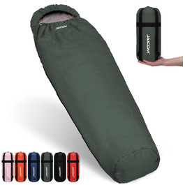 Спальний мішок 3-4 сезони Ultraleicht Mumienschлафзак [800г/1600г] для дорослих - Outdoor, кемпінг, трекінг, індор (зелений)